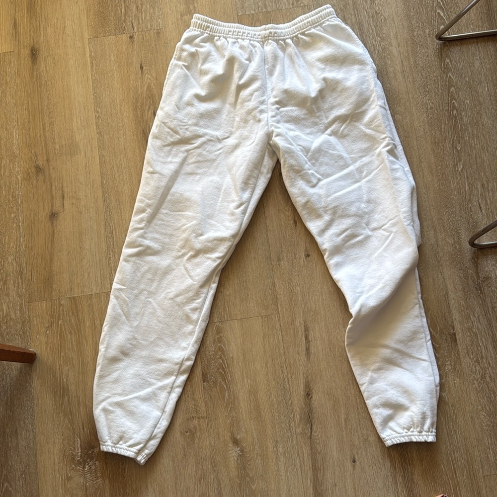 Fruit of the loom white drawstring sweatpants